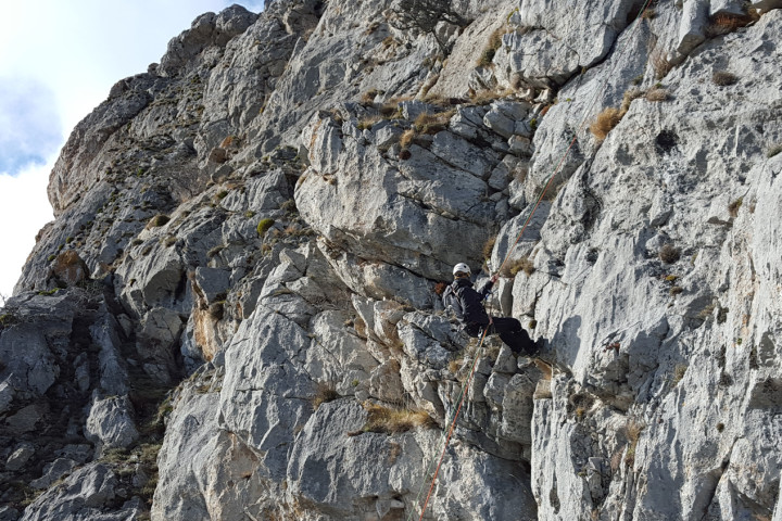 Escalada en roca-Pirineos-rapel