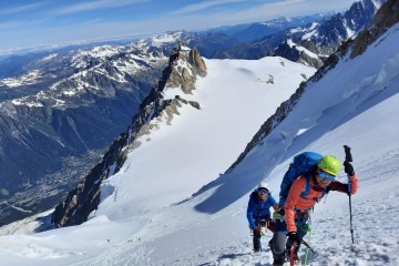 Alpes: Aiguille du Tour-Mont Blanc de Tacul-Mont Blanc (4810 m)