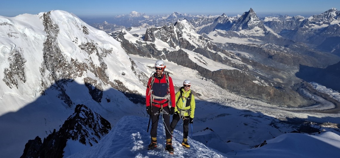 Alpes suizos del Valais: Weissmies-Lagginhorn-Dufourspitze(4636m)